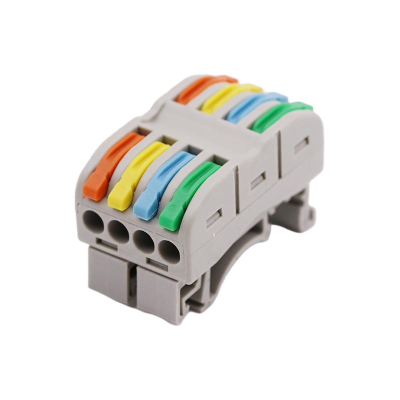 4 In 4 Out Colorful DIN Rail Terminal ຕົວເຊື່ອມຕໍ່ດ່ວນ